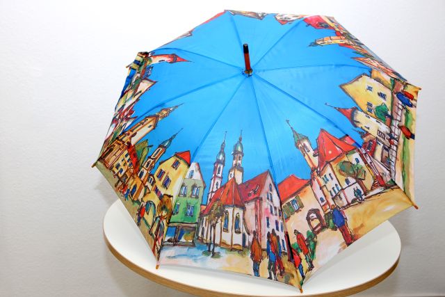 Regenschirm mit Crailsheimer Stadtsilhouette